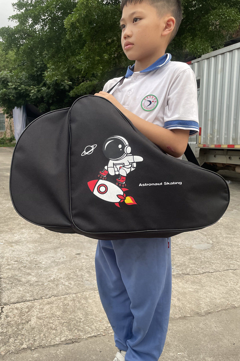 New Child Wheel Skating Bag Astronaut Skate Bag Wheel Slip Single Shoulder Bag Thickened Large Hand Straight Row Wheel Shoe Bag-Taobao