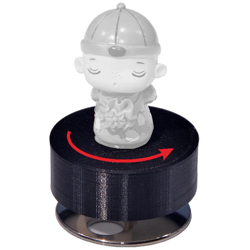Rotating Man Occasional Base Blind Box Small Wax Like Paparazzi Doll Swivel Display Bench DIY assorted music box Eight soundboxes