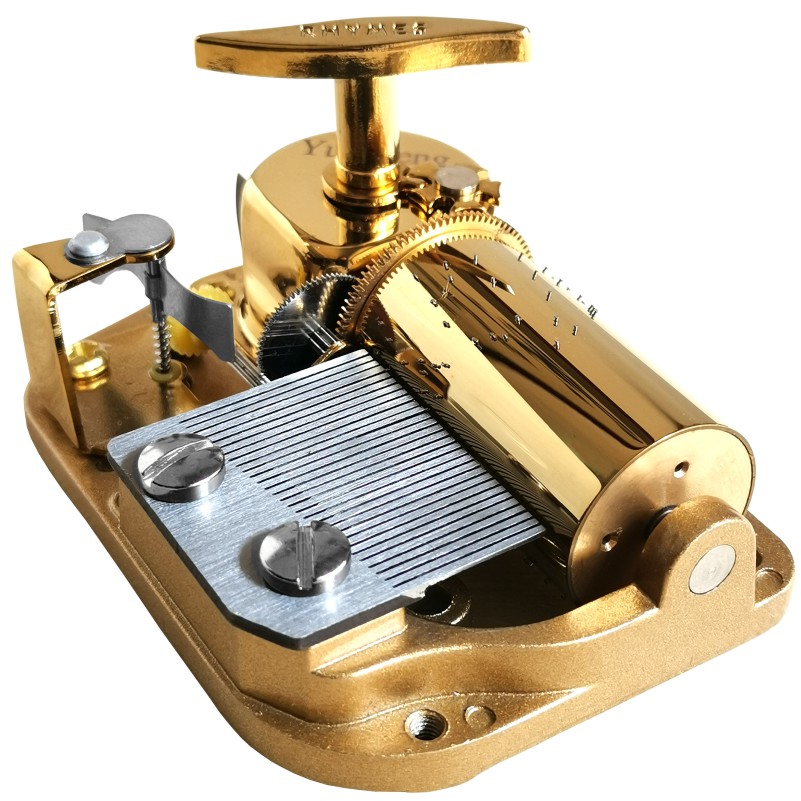 Yueer-class 30-tone 23-tone 50-tone golden winding metal music box octave box large movement longer time