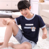 Mens giữa và trẻ em cũ thiết lập 12-15 mùa hè ngắn tay bông bộ con trai Pyjama 13-15 tuổi junior học sinh trung học bông. 