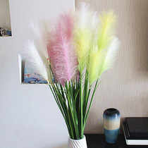 High-simulation green plant fake grass big reed foxtail grass landing home living room study mall decoration multi-color reed grass