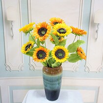 Sunflower simulation flower arrangement dried flower living room large bouquet of fake flowers flower arrangement supplies decoration table photo decorative flower