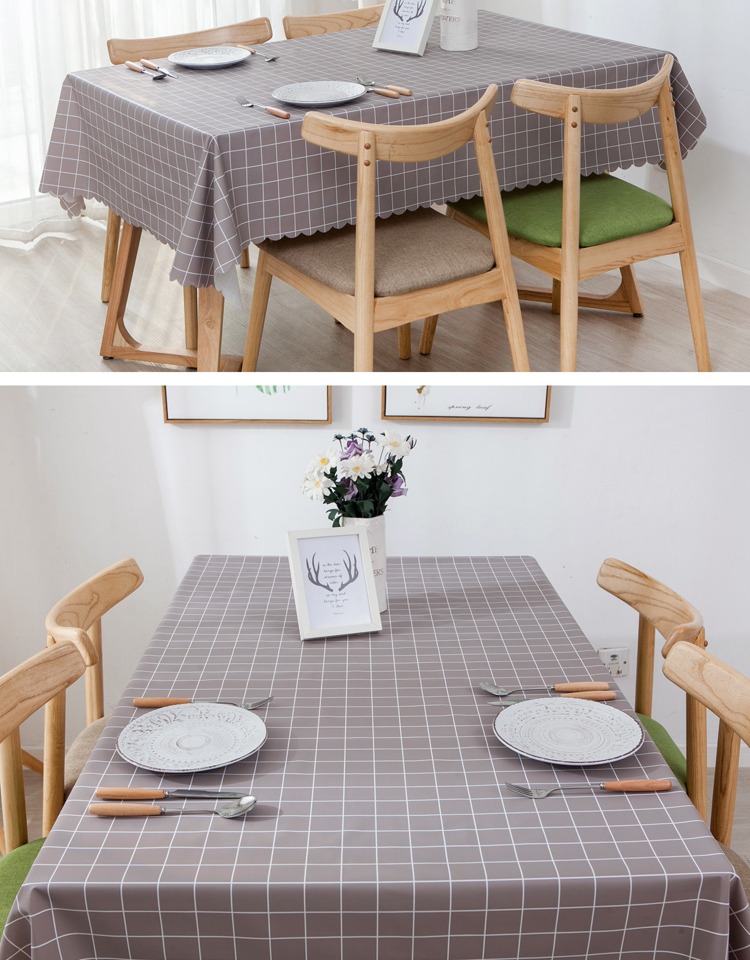 Nordic khăn trải bàn kẻ sọc mục vụ dùng một lần chống dầu chống bỏng khăn trải bàn bằng nhựa PVC chống thấm nước bàn khăn trải bàn bảng mat - Khăn trải bàn mẫu khăn trải bàn
