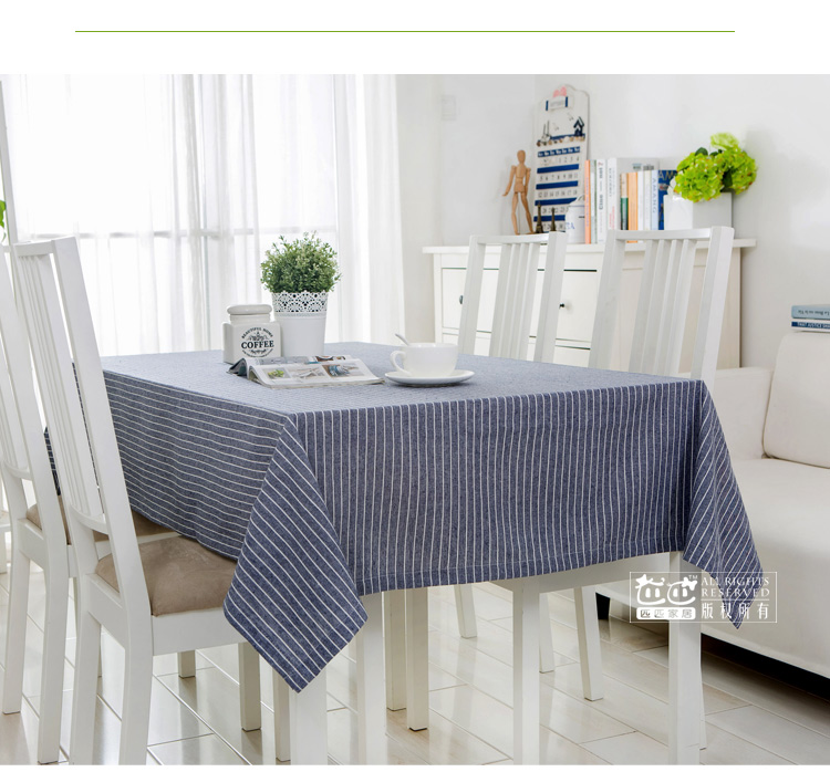 Không in kiểu Nhật sọc đơn giản cotton tốt và vải lanh đơn giản hiện đại vải vải bàn cà phê khăn trải bàn TV quầy vải khăn trải bàn vải bố