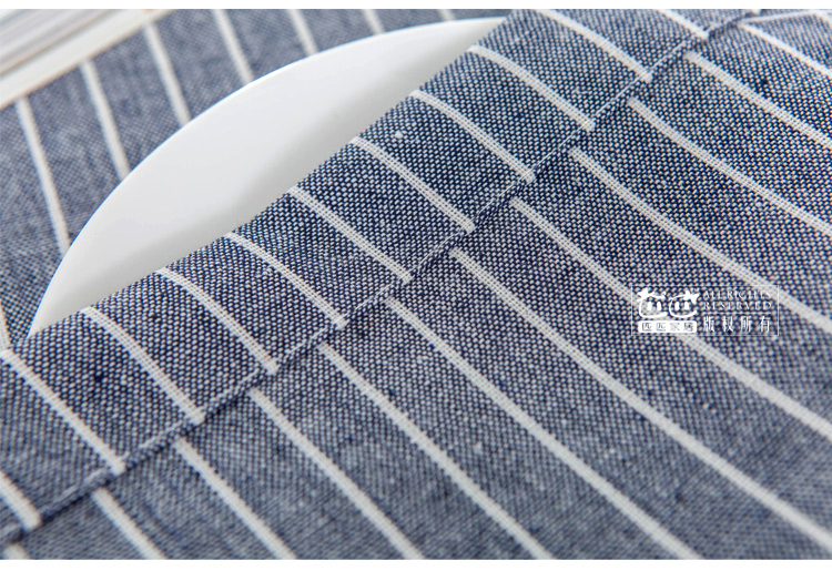Không in kiểu Nhật sọc đơn giản cotton tốt và vải lanh đơn giản hiện đại vải vải bàn cà phê khăn trải bàn TV quầy vải khăn trải bàn vải bố