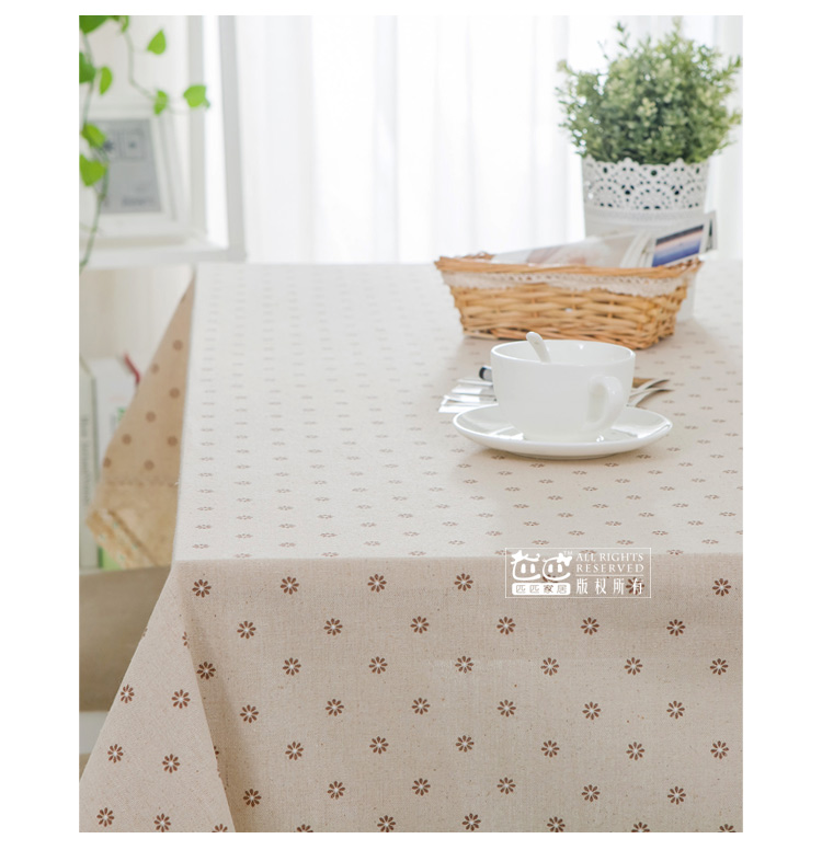 Khăn trải bàn bằng vải cotton và khăn trải bàn kiểu Nhật nhỏ sân vườn nhỏ cà phê bàn ​​tròn bàn ăn bằng vải lanh hình chữ nhật khăn trải bàn hình vuông các mẫu móc khăn trải bàn đẹp