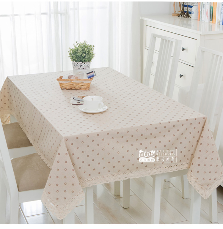 Khăn trải bàn bằng vải cotton và khăn trải bàn kiểu Nhật nhỏ sân vườn nhỏ cà phê bàn ​​tròn bàn ăn bằng vải lanh hình chữ nhật khăn trải bàn hình vuông các mẫu móc khăn trải bàn đẹp