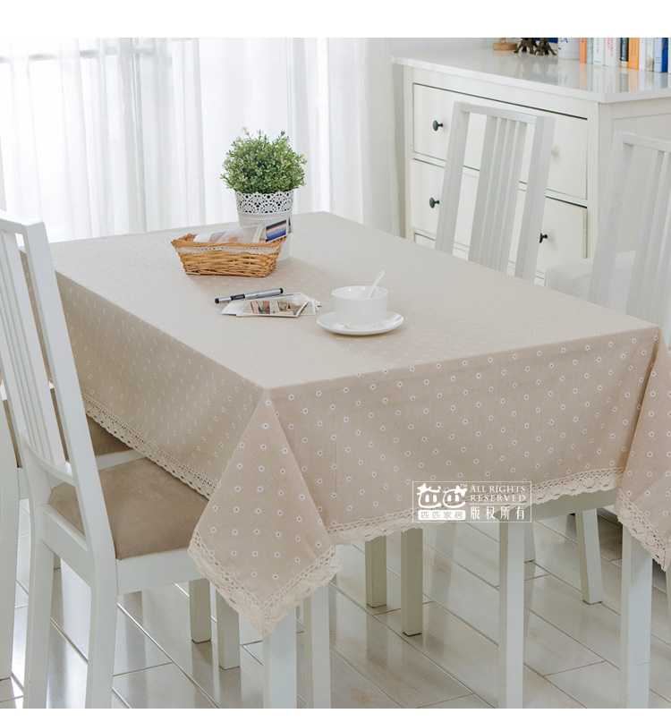 Khăn trải bàn bằng vải cotton và khăn trải bàn kiểu Nhật nhỏ sân vườn nhỏ cà phê bàn ​​tròn bàn ăn bằng vải lanh hình chữ nhật khăn trải bàn hình vuông các mẫu móc khăn trải bàn đẹp