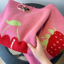 Buyer shop order designer product foreign peach powder loose lazy Berry strawberry sweater