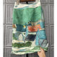 Elegant style versatile artistic A-line floral skirt