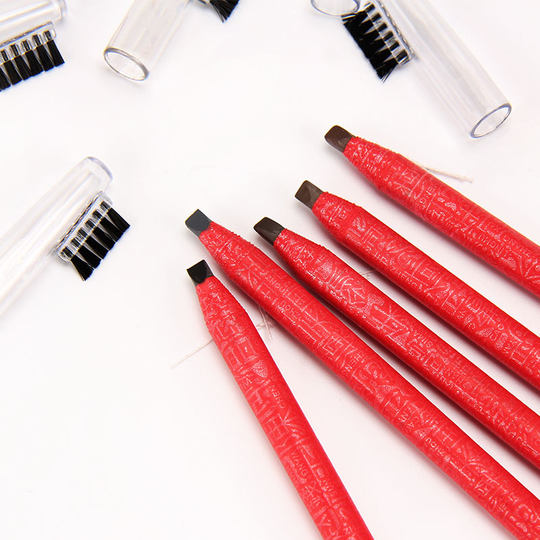 Lápiz de cejas con hilo rosa dorado para mujer, resistente al agua, sin decoloración, tipo desprendible para maquillador, lápiz de cejas de larga duración, sin manchas