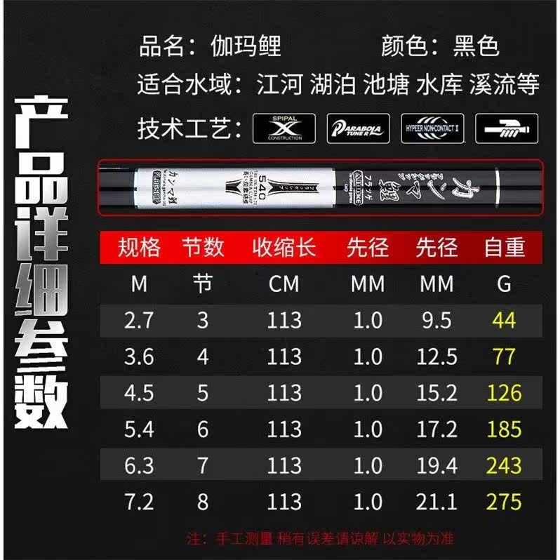 Japan imported carbon gamma carp fishing rod Taiwan fishing rod ultra-light and ultra-hard 28-tune carp and crucian carp rod buy one get one free