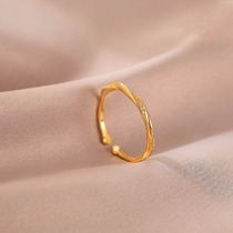 Outlet counter clearance and removal of leakage 18K gold exquisite opening adjustable ring outlets womens accessories