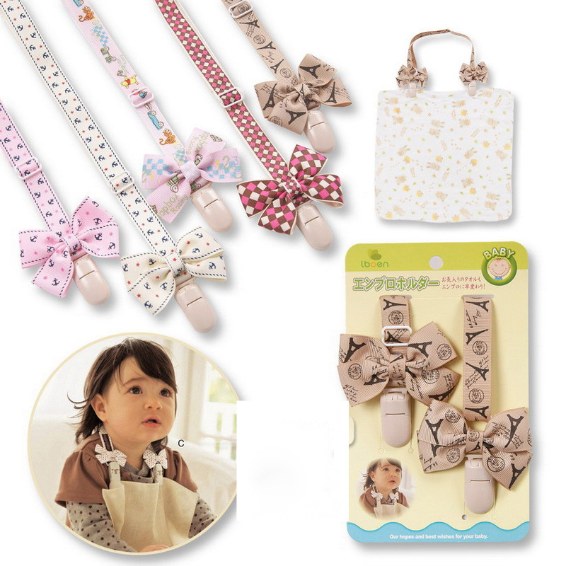 Japan Lboen portable baby bib pocket clip for infant saliva towel napkin with pocket clip cart anti-fall clip