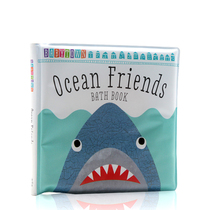 Happy baby English waterproof bathing book Baby cant tear up educational water animal toy shower early childhood doll