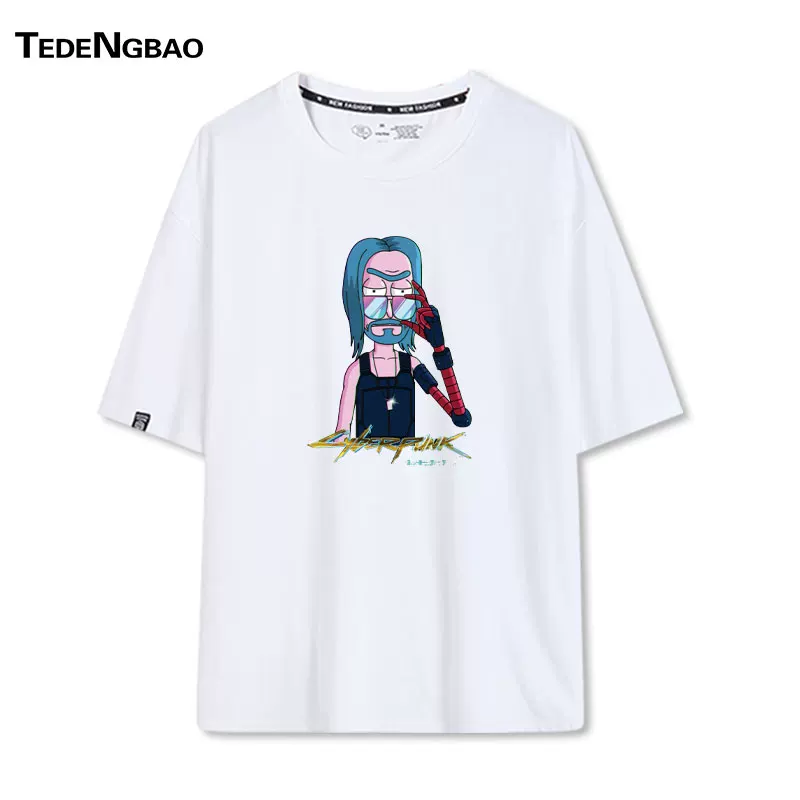 Sibubu 2077 игровая периферия охранники Рик и Моди объединённая короткий рукав футболки летний мужской полурасправленный рукав