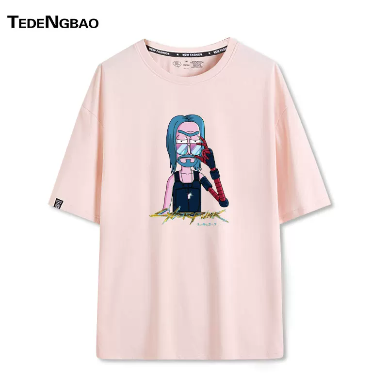 Sibubu 2077 игровая периферия охранники Рик и Моди объединённая короткий рукав футболки летний мужской полурасправленный рукав