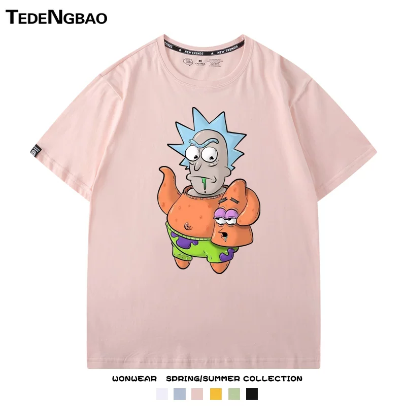 Детская/детский sponge T-shirt для мужчин и женщин, с коротким рукавом