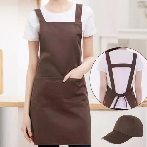 Кофейный фартук, черная униформа медсестры для работы, жилет, делается под заказ