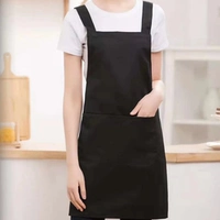 Черный фартук, черная кепка