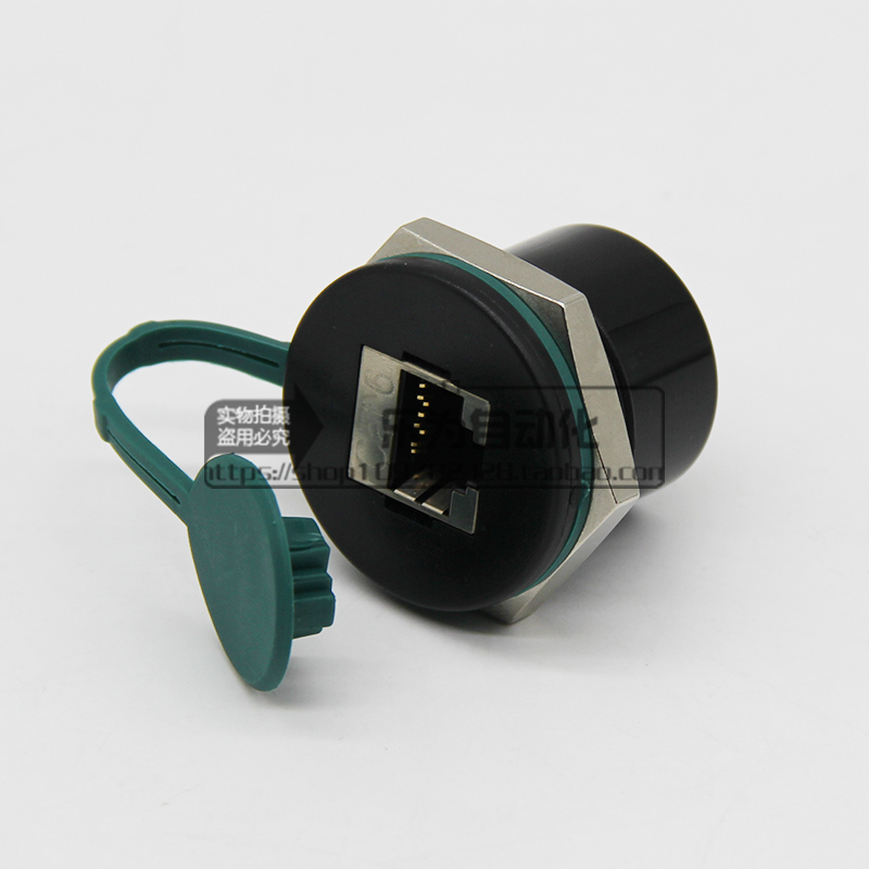 RJ45 network cable adapter NW080-30S-C6 panel mount shielded dust cover straight through Cat6 connector