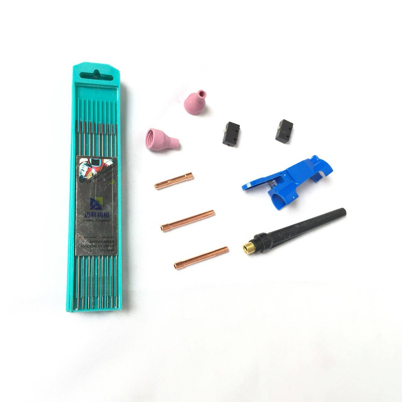 Red Flag Jiggle Switch Argon Arc Welding Shell Switch Core Welding Gun Accessories Mico Tungsten Needle Gun Tail Porcelain Mouth Accessories