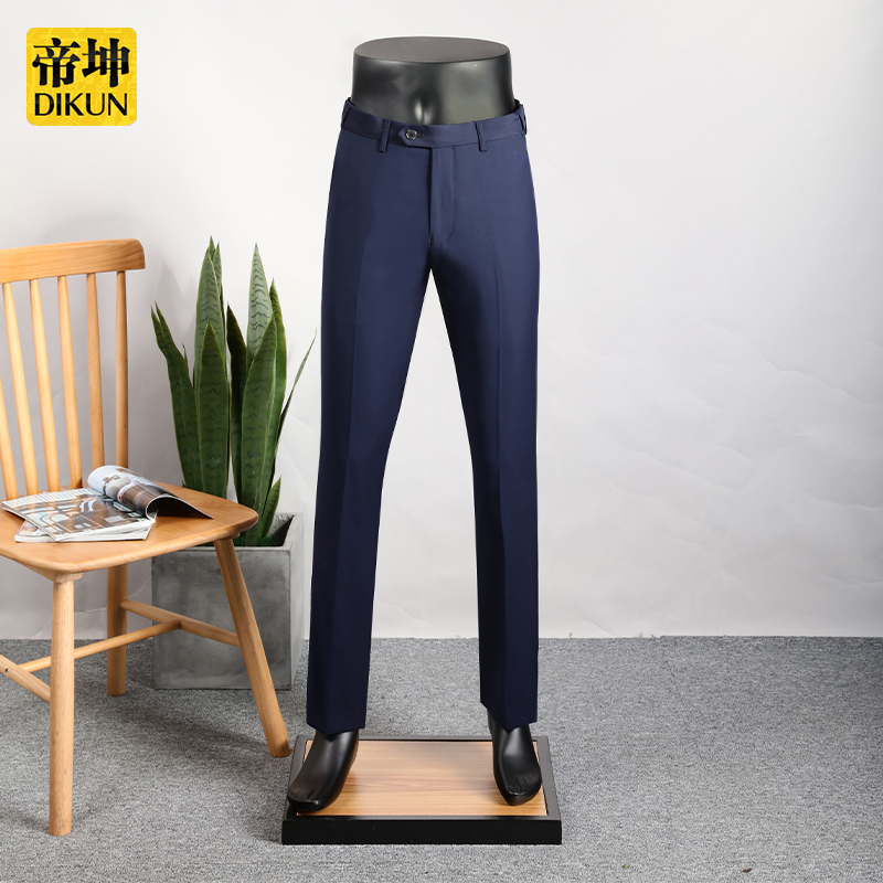 Korean Version Sashimi Pants Men's Pants Men Positive Pants Fall New Western Dress Pants Handsome Gas Hide Cyan Smoke Tubes Pants 100 hitch