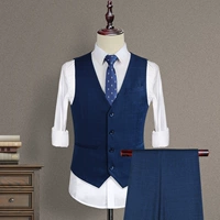 Xf-yg1635-3 темно-синий плед (жилет+брюки)