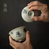 Керамический креативный чай, чайная чашка для домашнего использования, ретро японская хваталка, чайный сервиз, «сделай сам», тигр, защита от ожогов