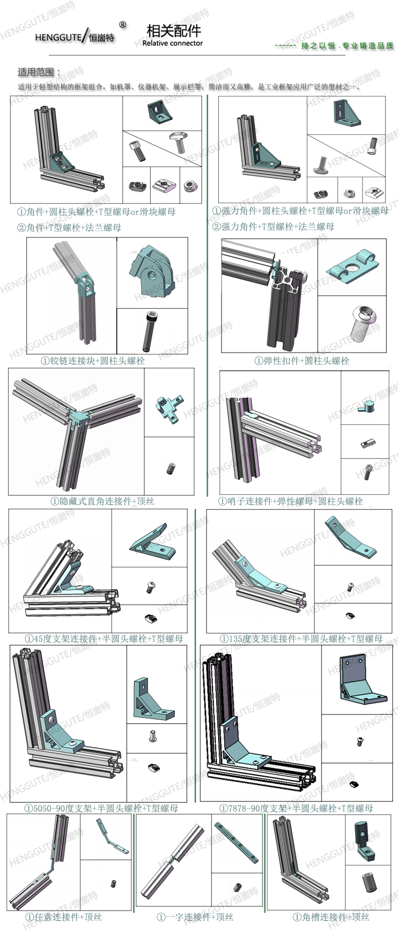 Chốt nhôm công nghiệp Chốt hồ sơ Tiêu chuẩn quốc gia Mảnh Nut Khối M6M8 Thép Carbon Cao Vít nhôm - Chốt