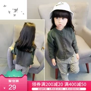 Áo sơ mi bé gái phiên bản Hàn Quốc 1-3-4-5-8 tuổi áo sơ mi trẻ em 2018 mới thời trang phong cách xuân hè dài tay