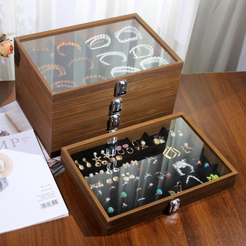 Walnut wood grain bracelet bracelet storage box
