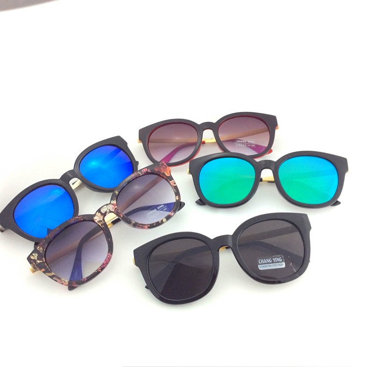 2022 New Korean Sunglasses Reflective Sunglasses Women's Round Face Personality Trendy Star Style Net Red Same Style Sunglasses