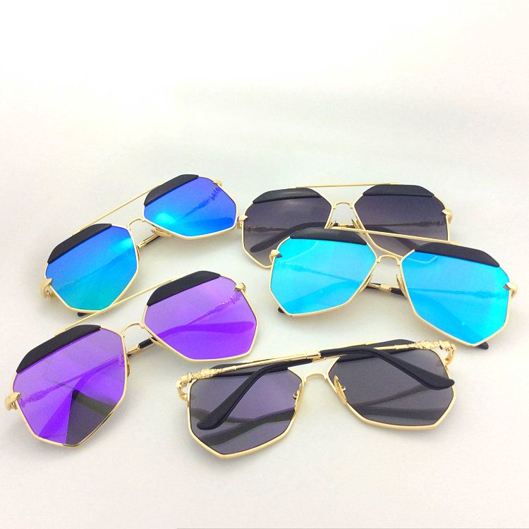 New Grey Ants Sunglasses Stars The Same Big Box Color Film Fashion Sunglasses Men And Women Star Co-stars