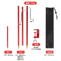 Двойной крючок 120 см красный (загрязненный заземление+табличный зажим)