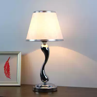 Simple modern stainless steel iron brushed bedroom desk lamp personality creative warm decoration dimming LED bedside lamp