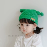 Детская шерстяная демисезонная кепка для мальчиков, удерживающая тепло вязаная шапка