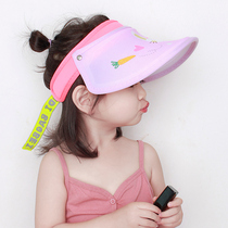 Childrens sunscreen hat summer thin girl hat boy sun hat child empty top hat baby baby sun hat