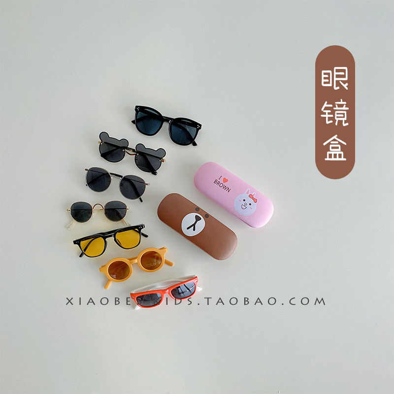 ins wind children's glasses case portable anti-pressure cartoon can love female baby sunglasses ink mirror box advanced sensuo man-Taobao