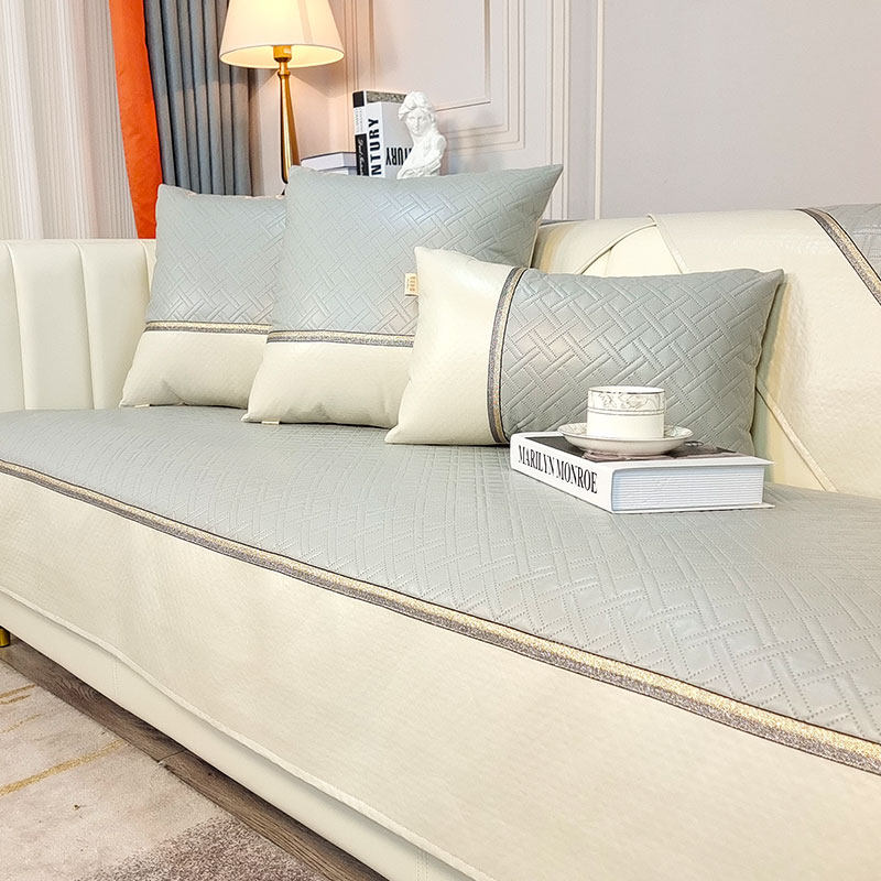 Modern minimalist sofa cushions light lavish all-season universal European-style leather sofas sitting cover scarves 2021 new summer