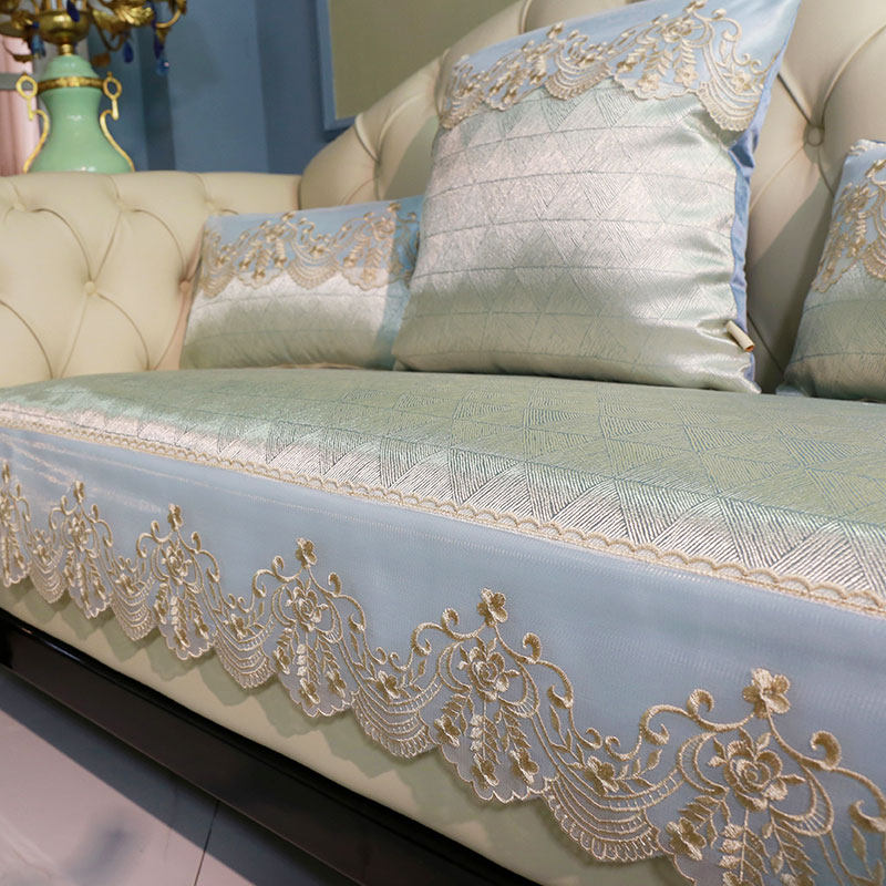 European-style sofa cushion high-end luxury four seasons universal non-slip light luxury wind American leather sofa seat cover towel high-end