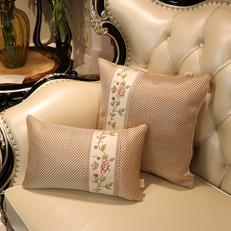 Summer Ice Silk Mat Pillow Cover Summer Sofa Cool Mat Waist Cushion Cover Rattan Seat Pillow Bed Head Back Cushion Cover