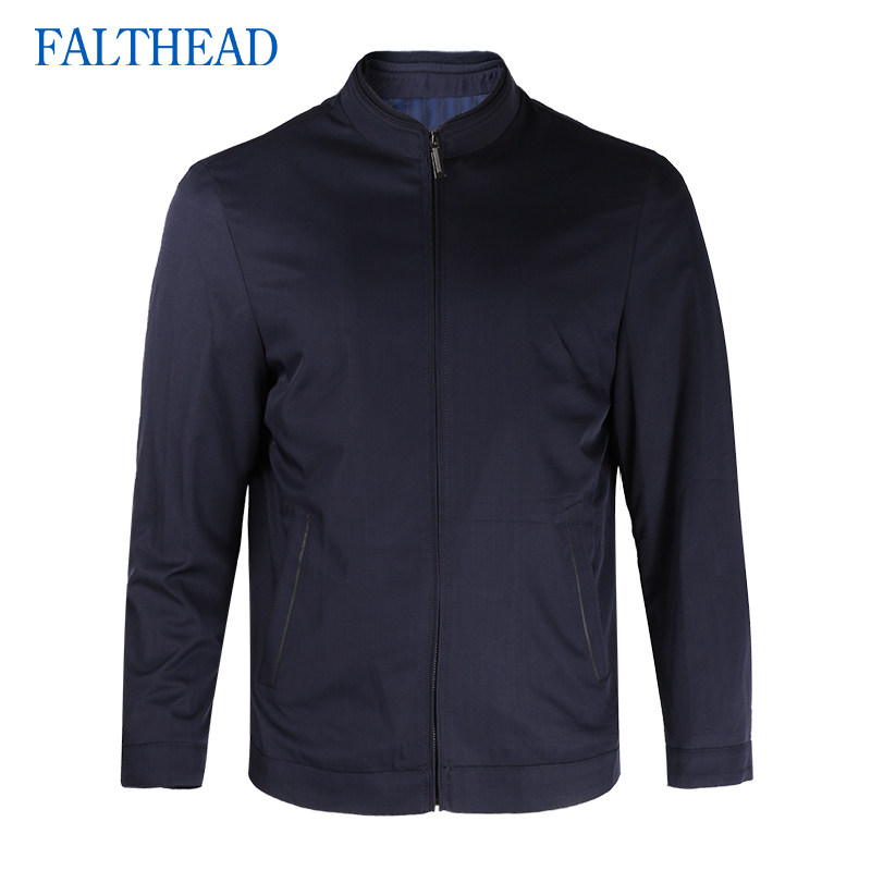 Fairfat stand collar jacket men 2020 new spring and autumn jacket business casual middle-aged and elderly dad tops