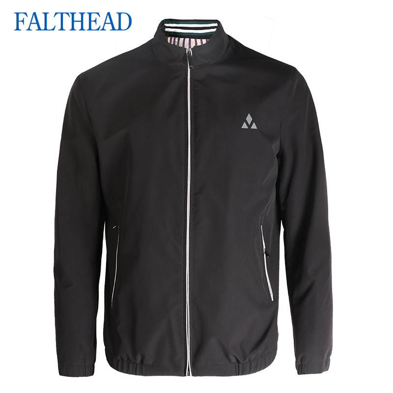Fairfat stand-up collar jacket men's spring and autumn style black middle-aged and young fashion casual jacket FD191JK001