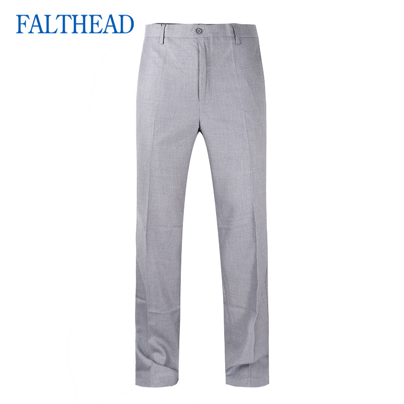 Fairfat casual pants men's 2020 summer young and middle-aged business gentleman fashion mid-waist thin straight trousers tb