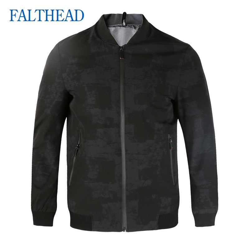 Fairfat baseball collar jacket men's 20 spring and autumn new style young and middle-aged fashion casual handsome top dark pattern