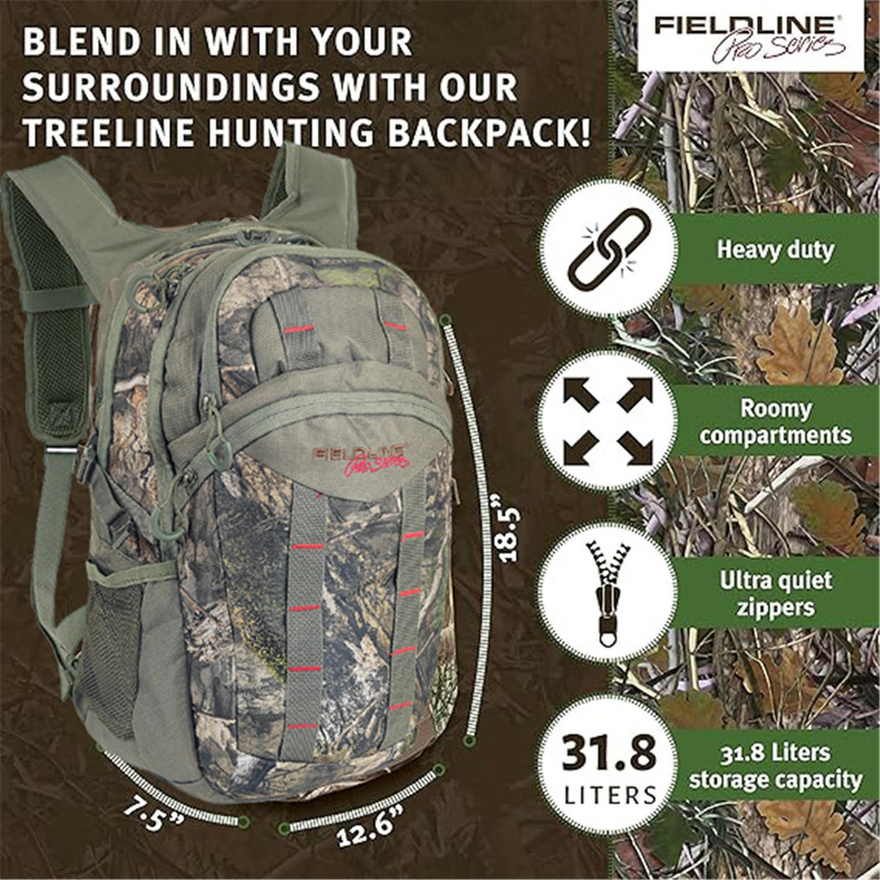 American-Style Bionic Camouflage Backpack for Bird Watching, Photography, Fishing, Hiking, Tactical Waterproof Multi-Compartment Hunting Bag Equipment Rain
