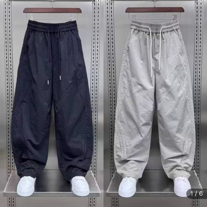 Sixiaojian Official Flagship Store Patchwork Harem Pants 2026 Spring/Summer New Casual Pants Men's Straight-Leg Long Pants
