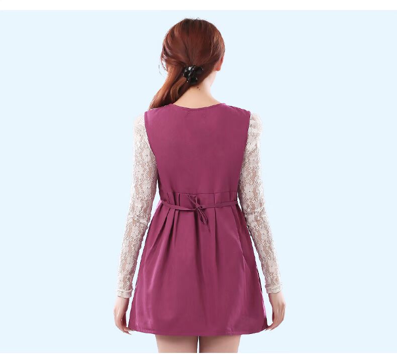 Bộ đồ tình yêu gia đình phù hợp với trang phục bà bầu đích thực đi làm thời kỳ mang thai cỡ lớn 100% mùa có thể mặc máy tính áo yếm 1 lớp chống bức xạ cho mẹ và bé