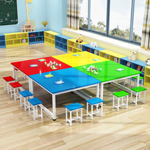 Primary School Students Fine Art Table Painting Table Tutoring Class Training Course Institution Table Nursery School Desk Children Study Table